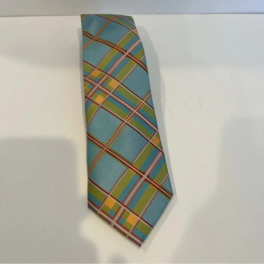Men’s Tie 100% Silk Hand Made Spring Colors Easter Brand - Twenty Dollar Tie